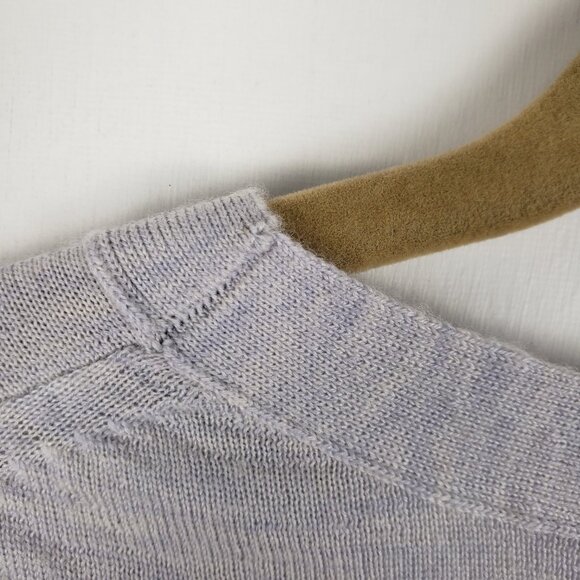 Banana Republic Womens Extra Fine Merino Wool Lovely Blue Gray Sweater Small - Picture 9 of 9